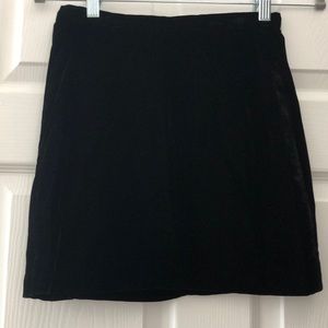 Vintage Black Velvet Miniskirt